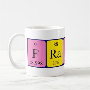 Franky periodic table name mug