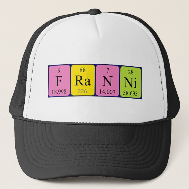 Franni periodic table name hat (Front)