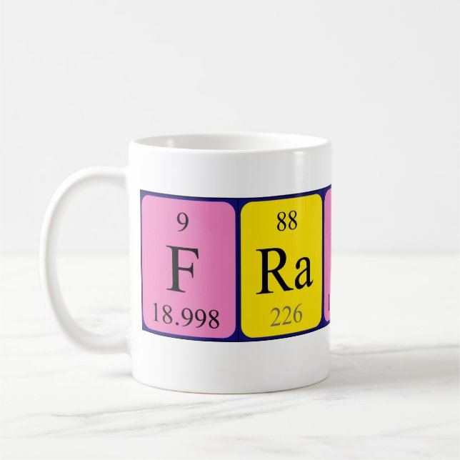 Franni periodic table name mug (Left)