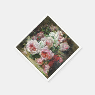Frans Verhas Vintage Bouquet of Roses Napkin