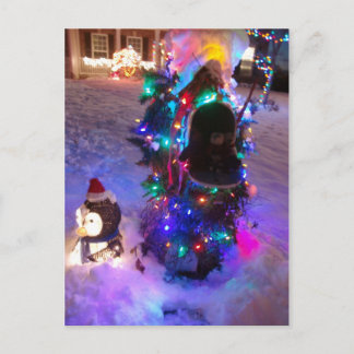 Franscious and Lennart Christmas Time Mailbox Holiday Postcard