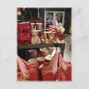 Franscious and LennartChristmas coffee shopping Holiday Postcard