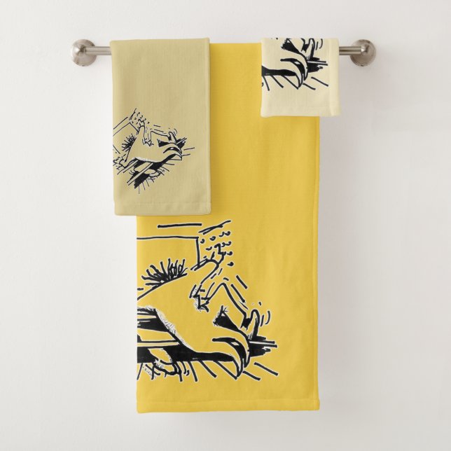 Frantic organist towel set (Insitu)