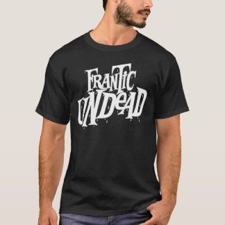 "Frantic Undead" White Logo Black T-Shirt