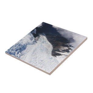 Franz Josef Glacier Aerial View, New Zealand Ceramic Tile