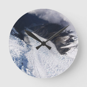 Franz Josef Glacier Aerial View, New Zealand Round Clock