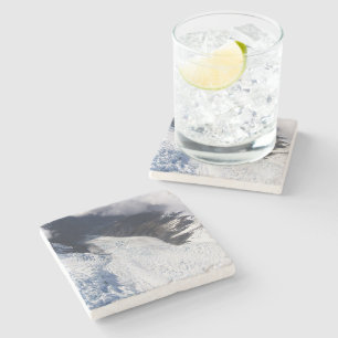 Franz Josef Glacier Aerial View, New Zealand Stone Coaster