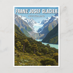 Franz Josef Glacier New Zealand Travel Postcard