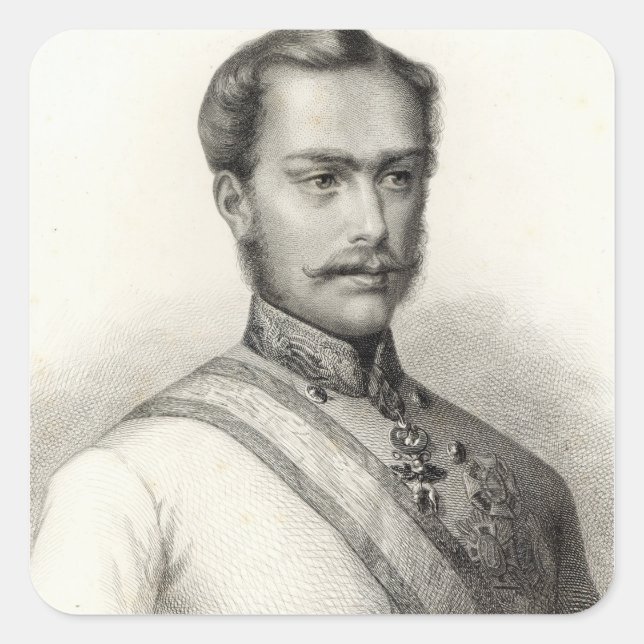 Franz Joseph I, Emperor of Austria 2 Square Sticker (Front)