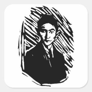 Franz Kafka Portrait Square Sticker