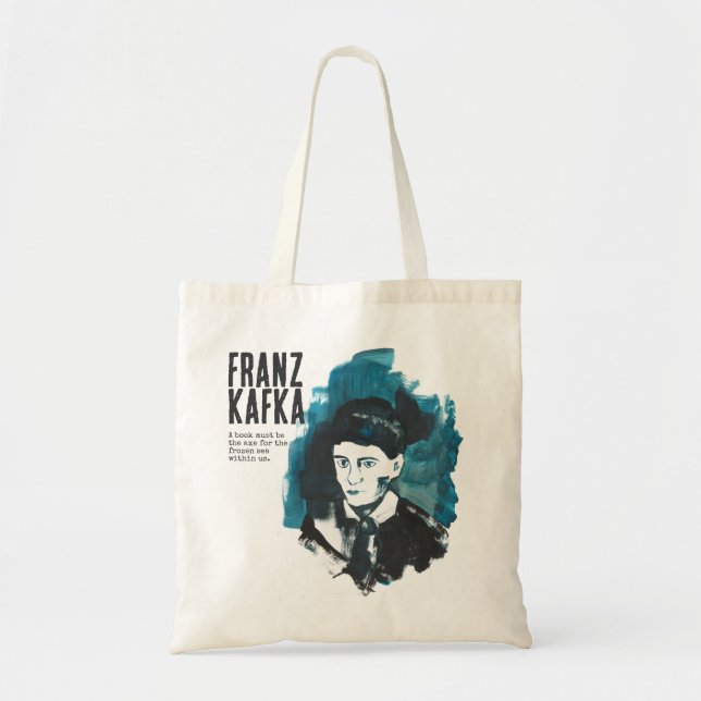 Franz Kafka Portrait with custom text | Booklovers Tote Bag (Front)