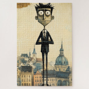 Franz Kafka Prague Czech Republic Jigsaw Puzzle