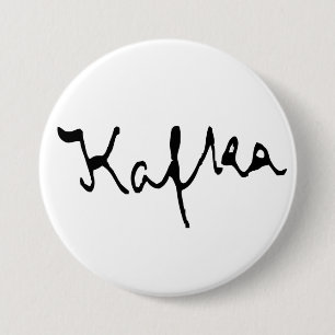Franz Kafka signature 7.5 Cm Round Badge