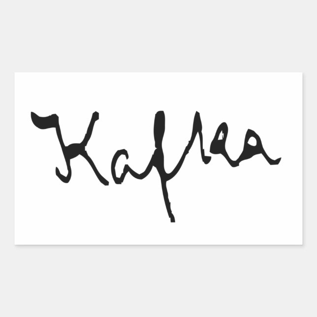Franz Kafka signature Rectangular Sticker (Front)
