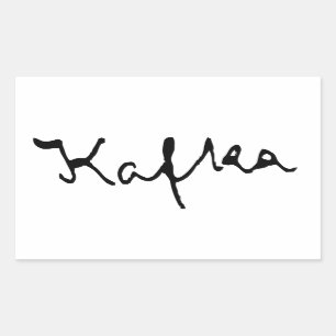Franz Kafka signature Rectangular Sticker