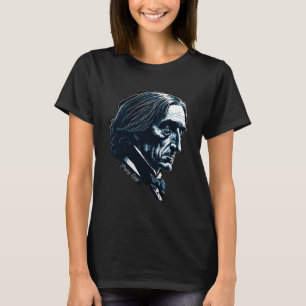 Franz Lisz Portrait Composer Illustration Piano Mu T-Shirt