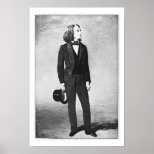 Franz Liszt (1811-86) 1856 (litho) (b/w photo) Poster