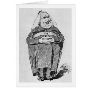 Franz Liszt (1811-86) as abbot, caricature from 'B