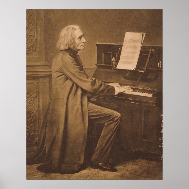 Franz Liszt  at the Piano Poster (Front)