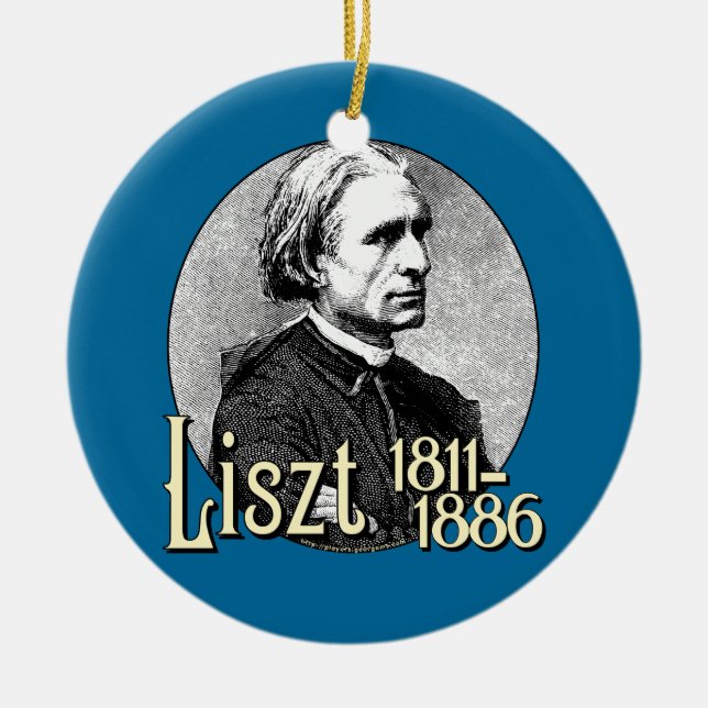 Franz Liszt Ceramic Tree Decoration (Front)