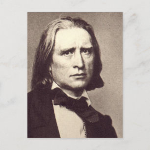 Franz Liszt Classic Round Sticker Postcard