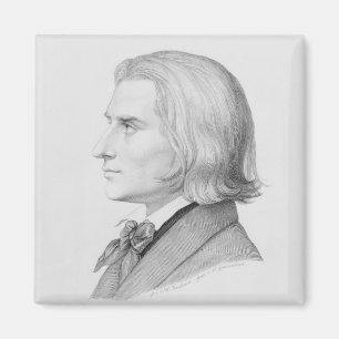 Franz Liszt, engraved by Gonzenbach Magnet