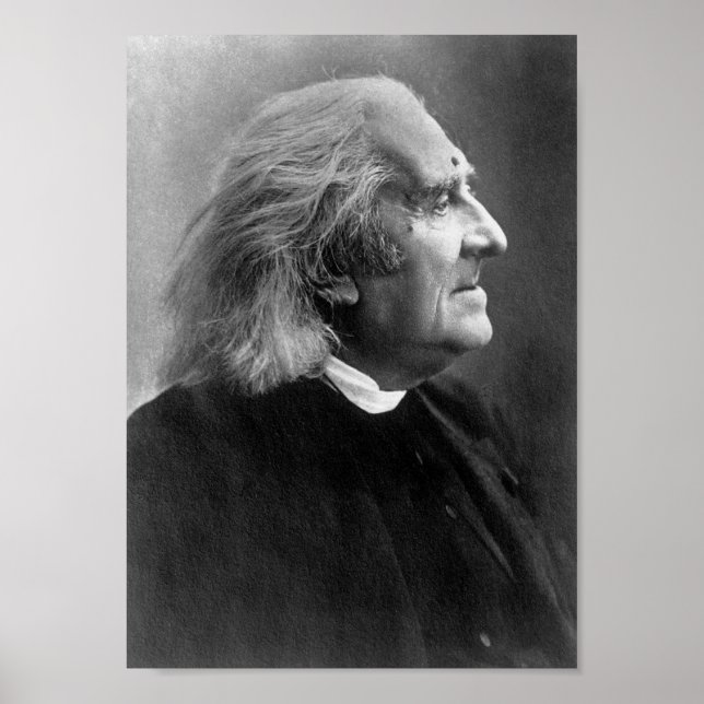 Franz Liszt Profile Picture Poster (Front)