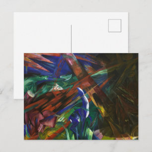 Franz Marc Animal Fates Red Blue Expressionist Art Postcard
