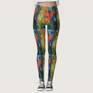 Franz Marc Animals in a Landscape Colorful Women's Leggings