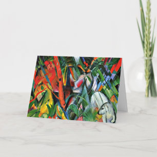 Franz Marc art: In the Rain, famous painting, Card