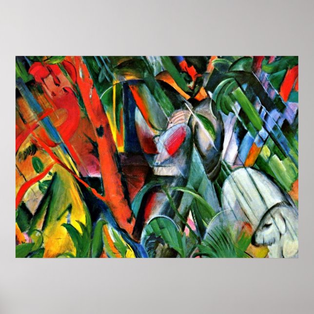 Franz Marc art: In the Rain Poster (Front)