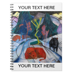 Franz Marc Bison in Winter Personalised Notebook