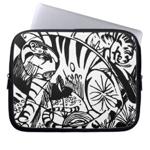 Franz Marc - Black and White Tiger - Abstract Art Laptop Sleeve