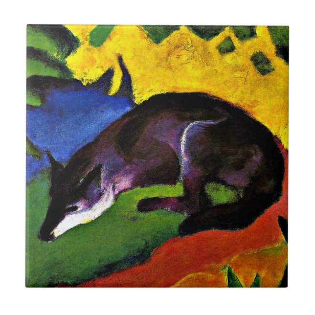 Franz Marc - Blue Fox, Ceramic Tile (Front)