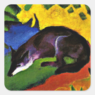 Franz Marc - Blue Fox Square Sticker