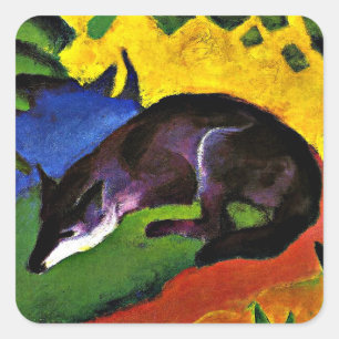 Franz Marc - Blue Fox Square Sticker
