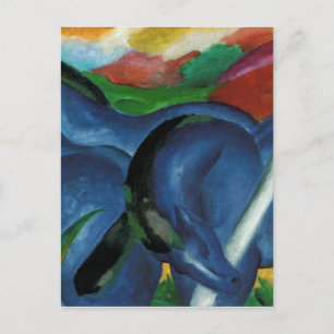 franz marc blue horses design postcard