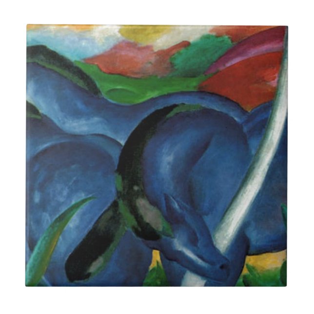 franz marc blue horses  design tile (Front)