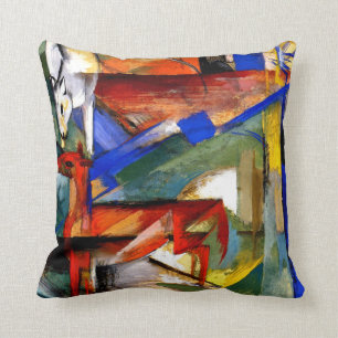 Franz Marc - Composition of Animals II Cushion