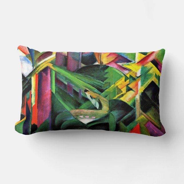 Franz Marc: Deer in a Monastery Garden Lumbar Cushion (Front)
