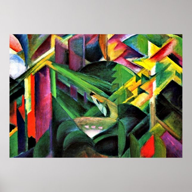Franz Marc: Deer in a Monastery Garden Poster (Front)