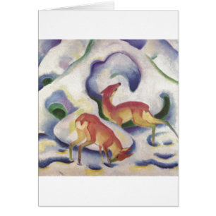 Franz Marc - Deer in Snow 1911 Canvas Fawn Doe