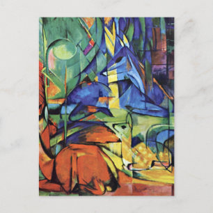 Franz Marc - Deer in the forest (II) Postcard
