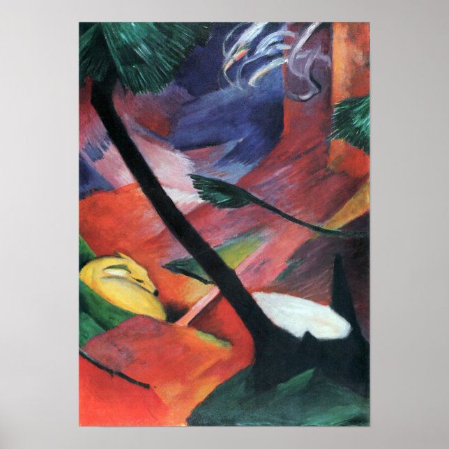 Franz Marc - Deer in the forest II Poster (Front)