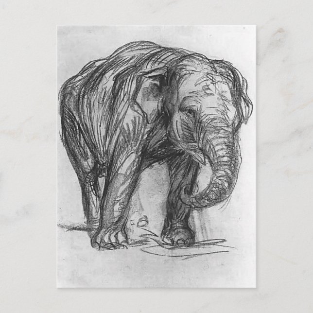 Franz Marc- Elephant Postcard (Front)
