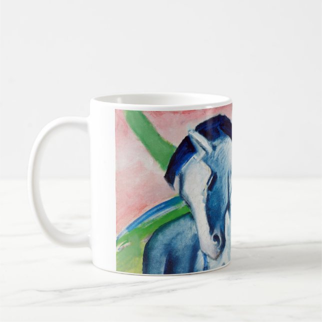 Franz Marc Famous Painting Blue Horse Colourful Coffee Mug (Left)