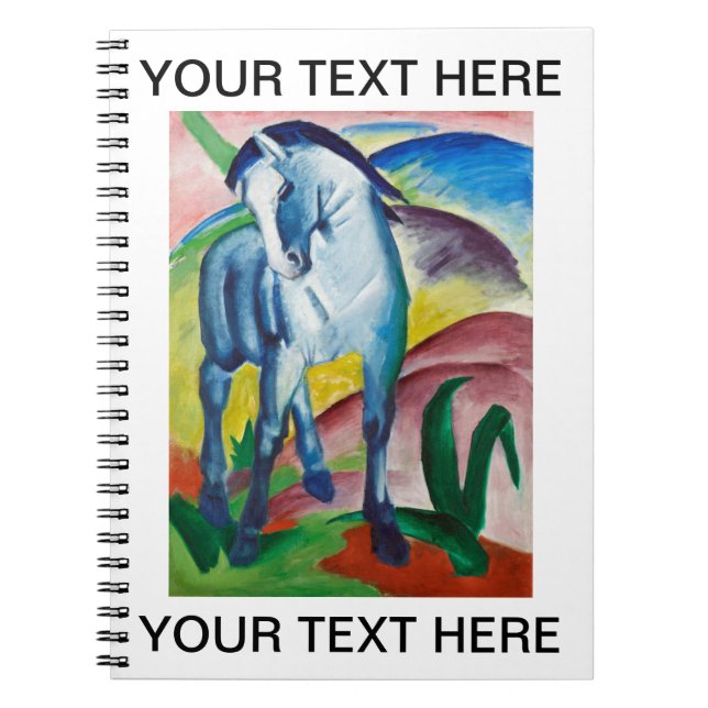 Franz Marc Famous Painting Blue Horse Personalised Notebook (Front)