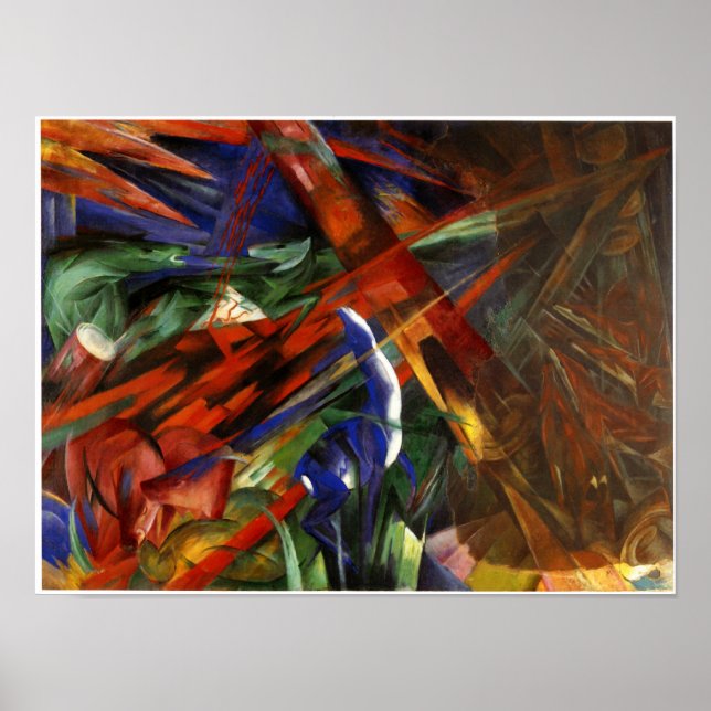 Franz Marc - Fate of the Animals, 1913 Poster (Front)