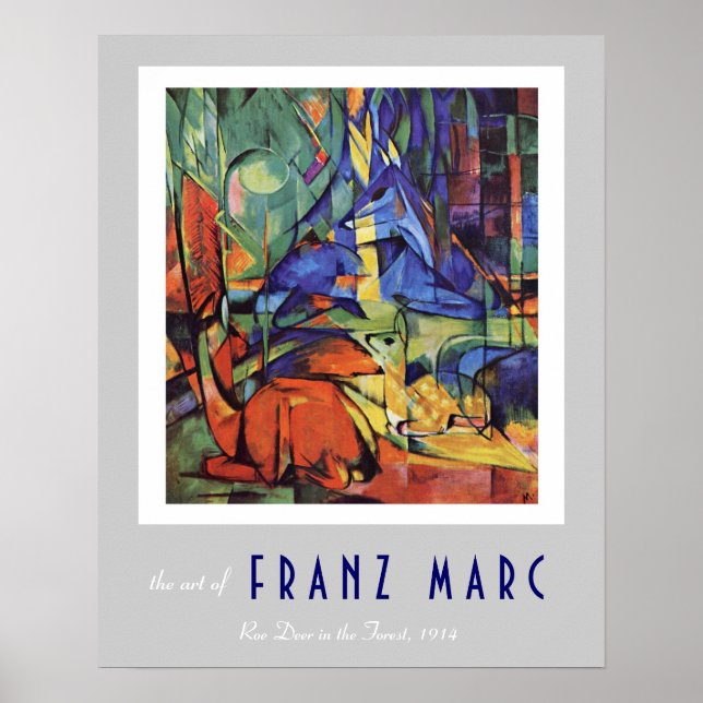 Franz Marc - German Expressionist - Roe Deer Poster (Front)
