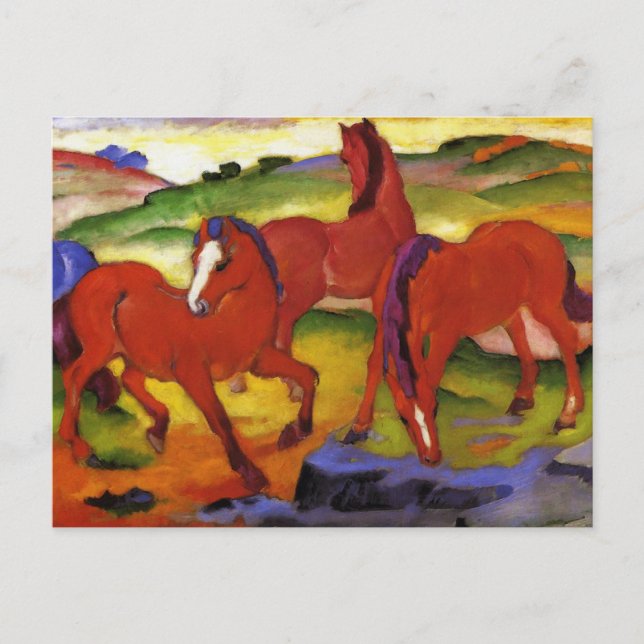 Franz Marc Grazing Horses Postcard (Front)